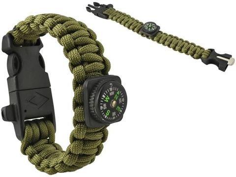 Bransoletka survivalowa z krzesiwem, gwizdkiem i k-222262