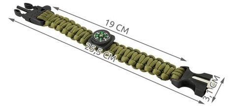Bransoletka survivalowa z krzesiwem, gwizdkiem i k-222272