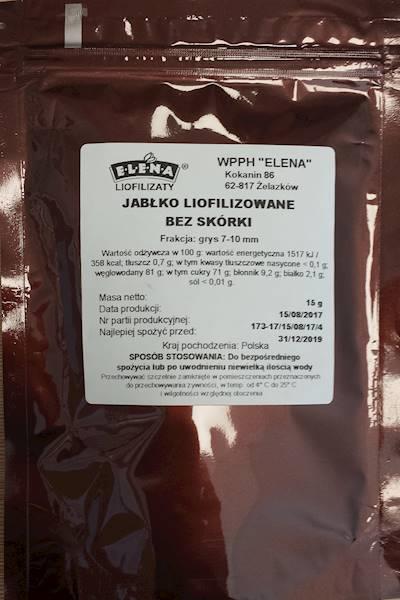 Liofilizowane jabłko bez skórki - przekąska 15g-222294
