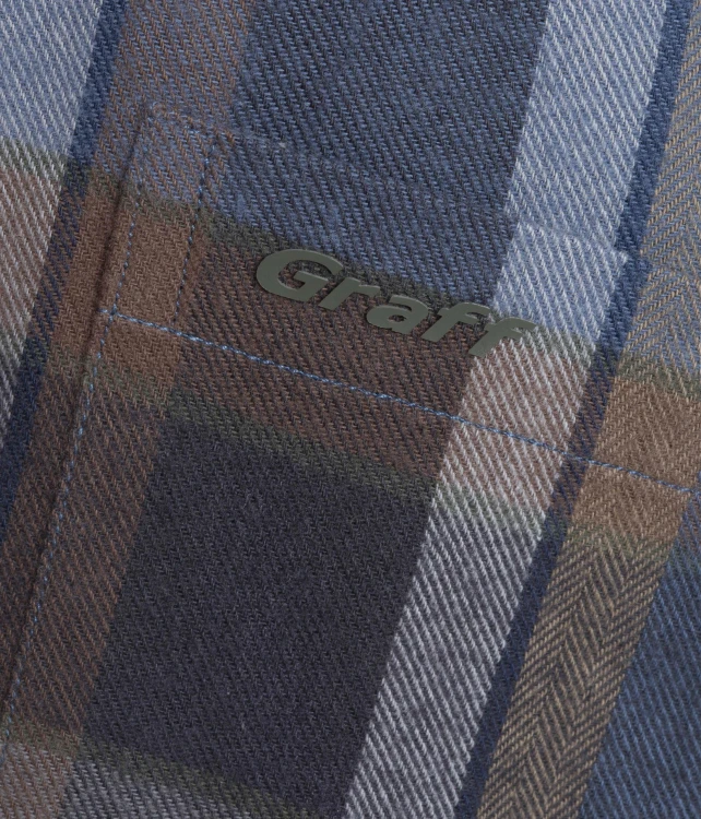 Koszula myśliwska Graff 834-KO-1 niebiesko-brązowa-222998