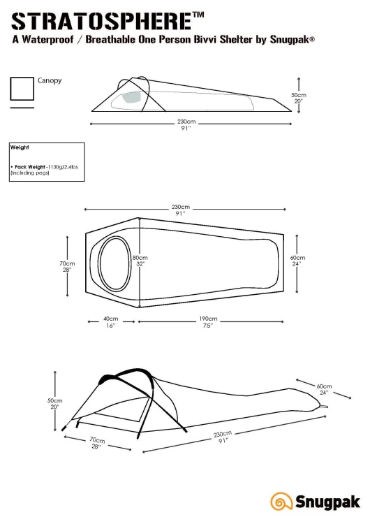 Namiot Stratosphere Snugpak survivalowy, norka-223051