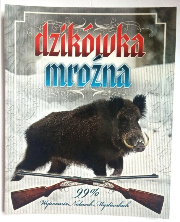 Naklejka Dzikówka Mroźna etykieta na butelkę, nale-223717