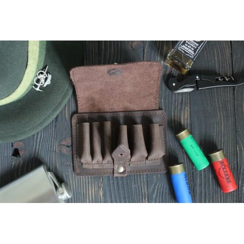 Ładownica myśliwska na naboje kule śrut skórzana b-223786