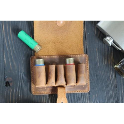 Ładownica myśliwska na amunicje śrutową skórzana b-223811