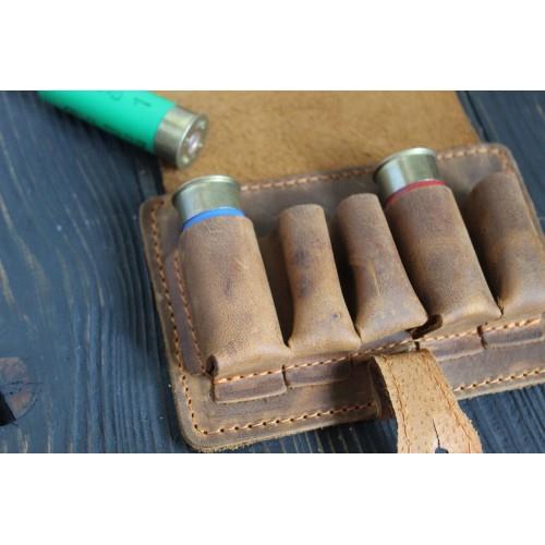 Ładownica myśliwska na amunicje śrutową skórzana b-223812