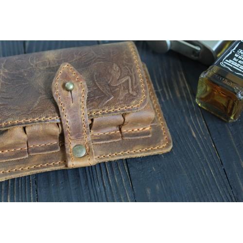 Ładownica myśliwska na amunicje śrutową skórzana b-223814