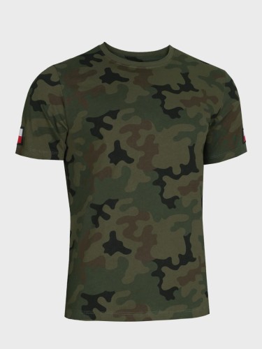 Koszulka męska bawełniana T-Shirt z naszywkami fla-239068