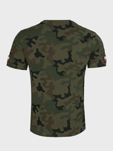 Koszulka męska bawełniana T-Shirt z naszywkami fla-239058