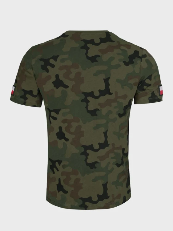 Koszulka męska bawełniana T-Shirt z naszywkami fla-239058