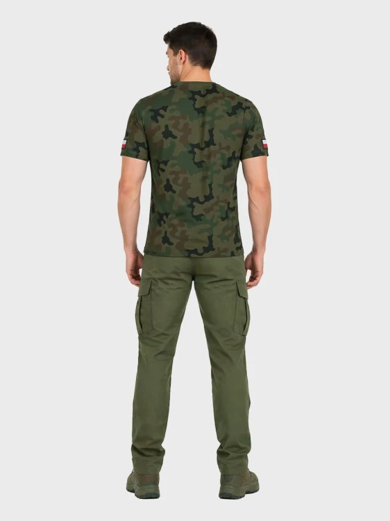 Koszulka męska bawełniana T-Shirt z naszywkami fla-239066