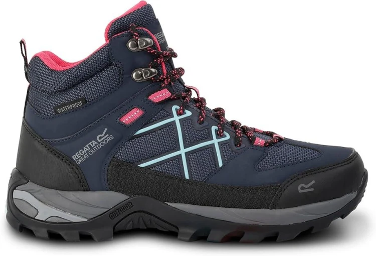 Damskie buty trekkingowe Regatta Samaris III niebieskie, górskie obuwie z membraną-237677