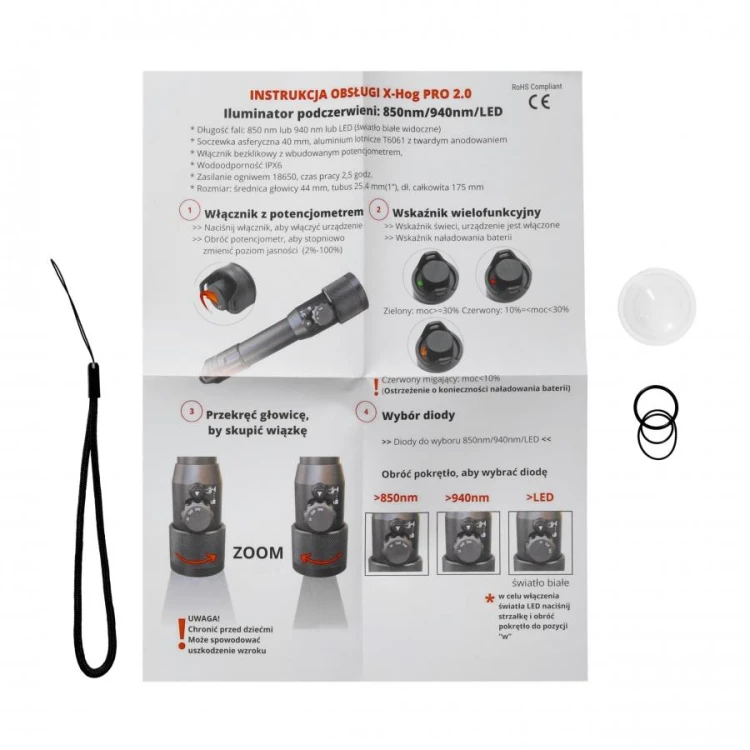 Iluminator laserowy X-hog Pro v2 LED 940/850 nm-239093