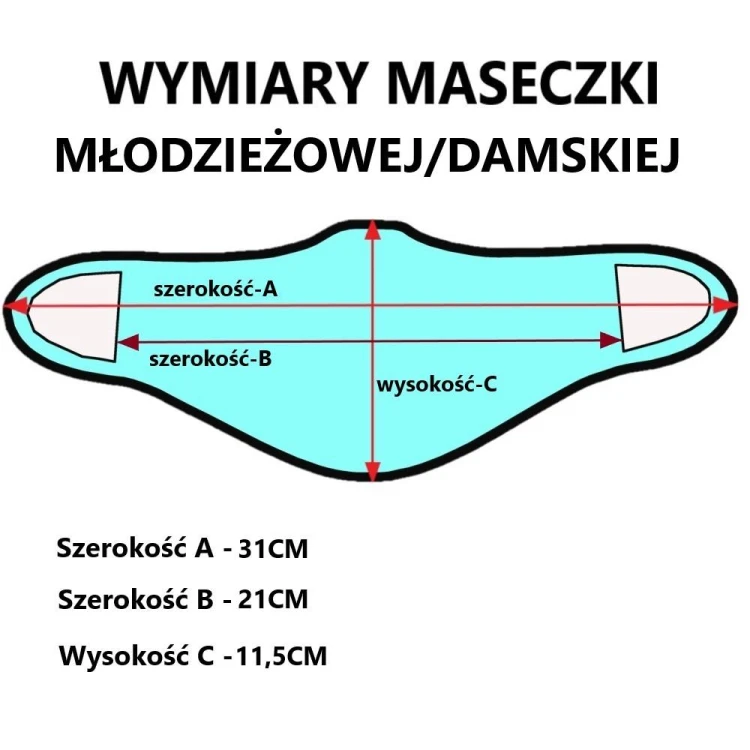 Maska ochronna elastyczna na twarz WZ93 Haasta młodzieżowa-224422