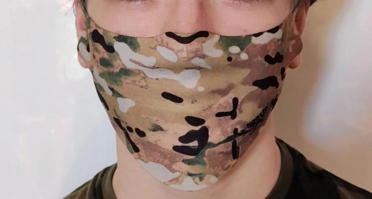 Maska ochronna elastyczna na twarz multicamo Haasta młodzieżowa-224423