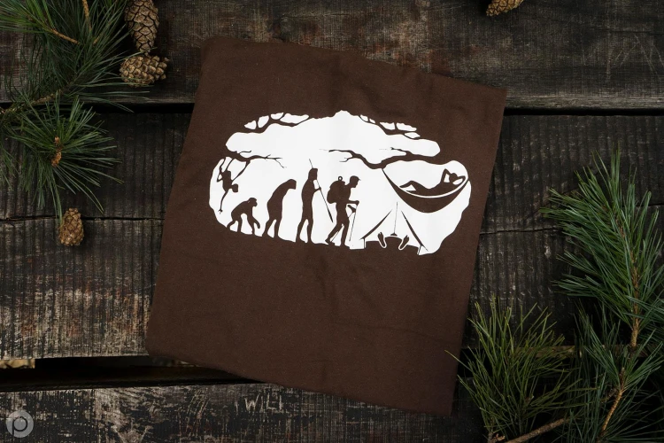 Koszulka Bushcraft Evolution brązowa TigerWood-225094