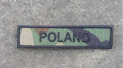 Naszywka POLAND na mundur wojskowy - rzep US woodland-225287