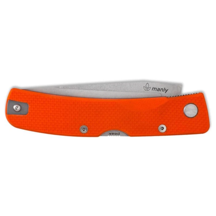 Nóż Peak orange Manly Two Hand CPM S90V 59-61 HRC 01ML018-226046