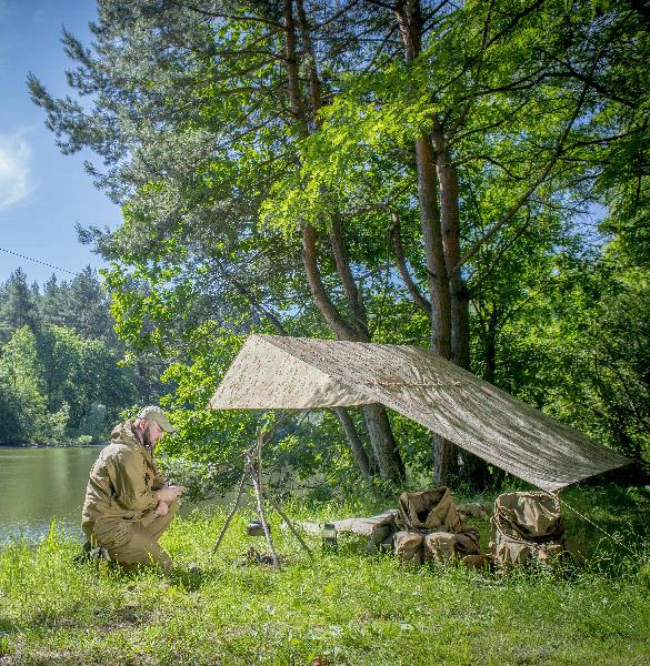 Tarp Supertarp Shadow Grey Helikon zadaszenie biwakowe 3x3m-226892