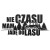 Odblaskowa czarna naklejka NIE MAM CZASU JADĘ DO LASU-227372