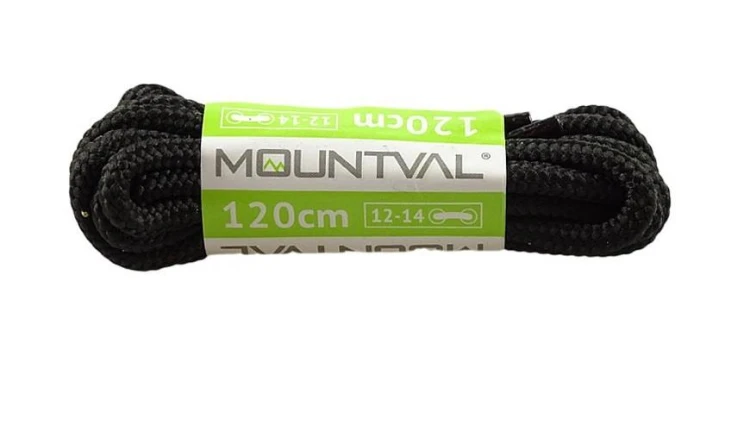 Sznurówki Mountval 120 cm czarne - trekkingowe-227924