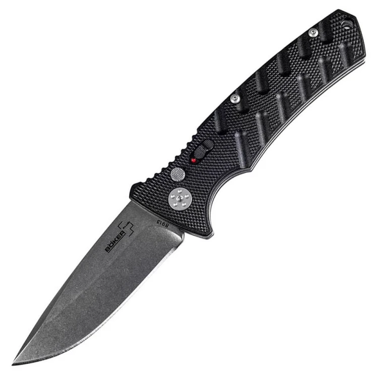 Nóż sprężynowy Boker Plus Strike Spearpoint Black 01BO400-228174