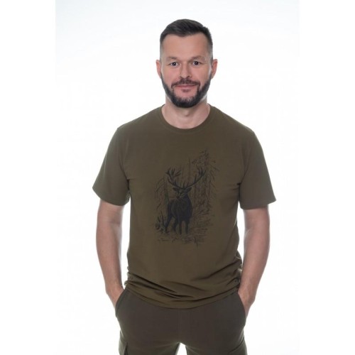 Koszulka myśliwska Jeleń DEER Taurus brąz-228845