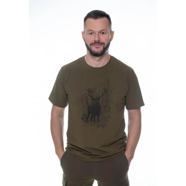 Koszulka myśliwska Jeleń DEER Taurus brąz-228845