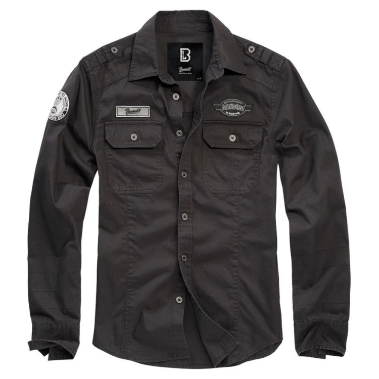 Koszula Brandit Luis Vintageshirt, czarna 4023.2-229245