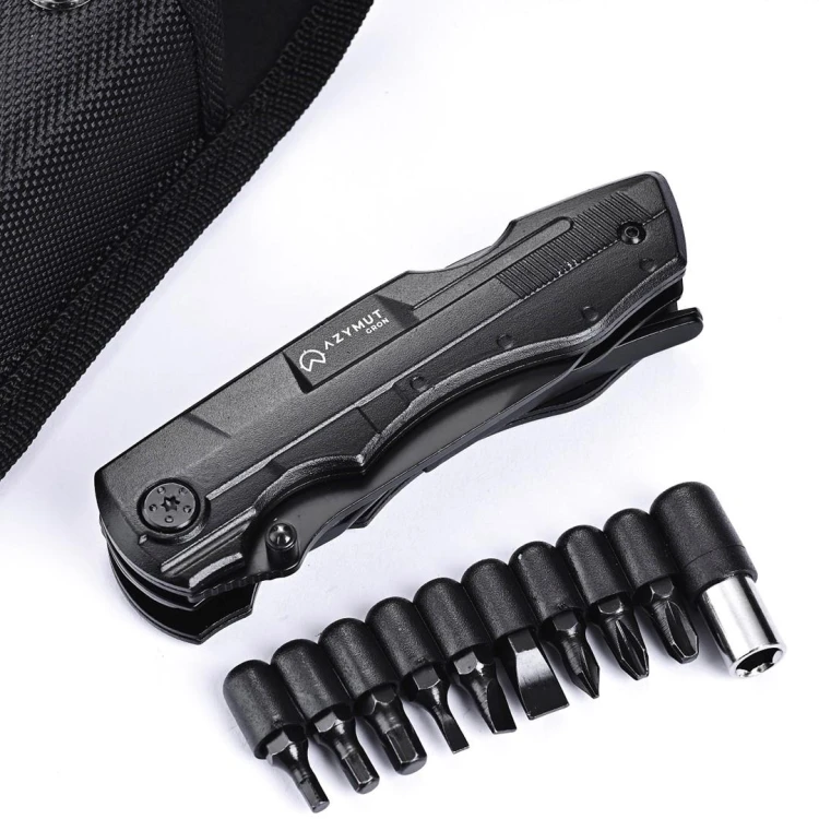 Multitool AZYMUT Gron, 11 narzędzi,  9 bitów, kabura H-P224052-229809