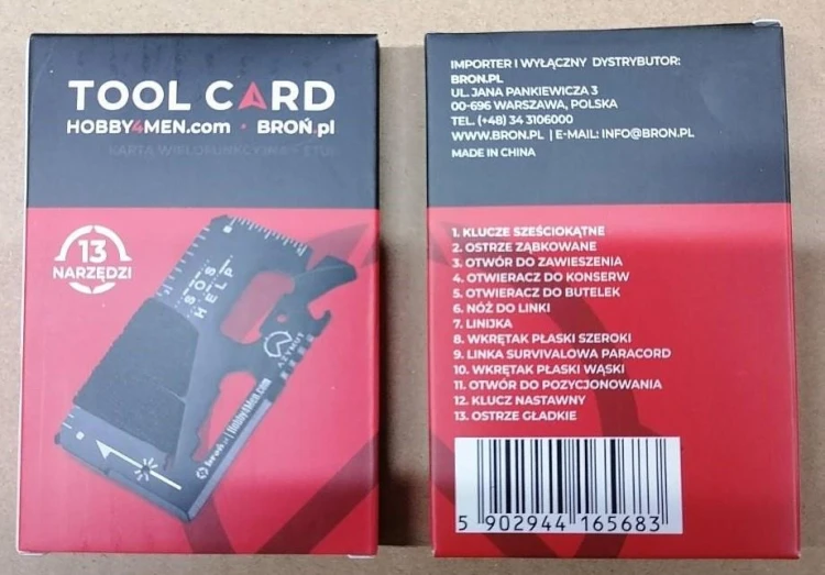 Multitool AZYMUT Tool Card  Karta wielofunkcyjna survivalowa-229818