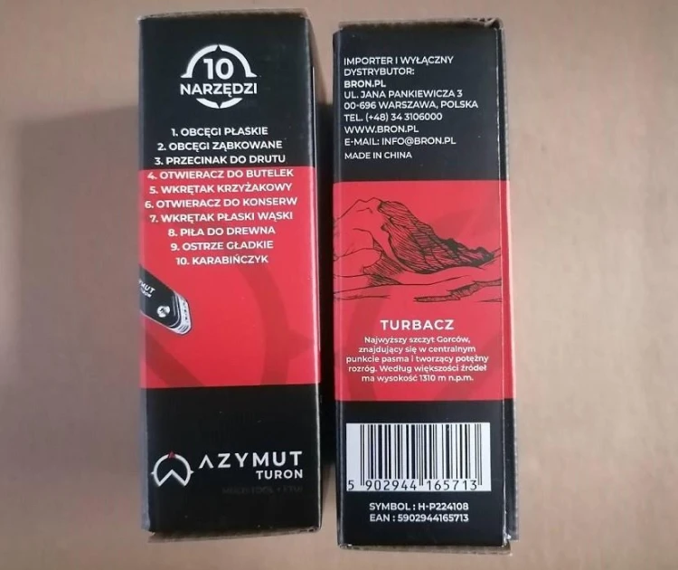 Multitool AZYMUT Turon, 10 narzędzi, karabinek, kabura-229836