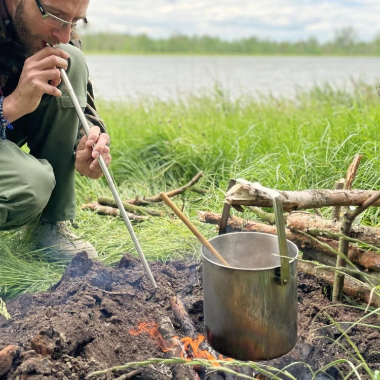 Krzesiwo Bushmen Trapper Set - iskrownik, dmuchawka, rozpałka-229915
