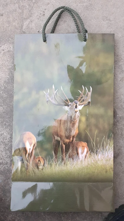Torba prezentowa myśliwska 35x20 cm byk na rykowisku-229946