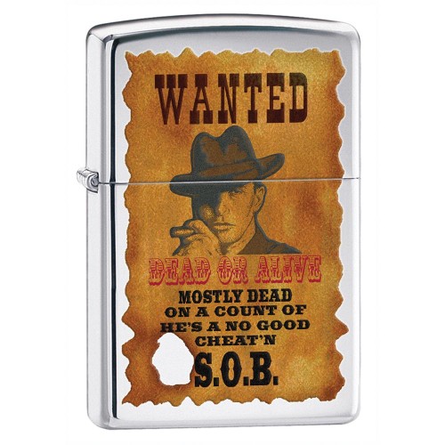 Zapalniczka Zippo Wanted, High Polish Chrome-230324