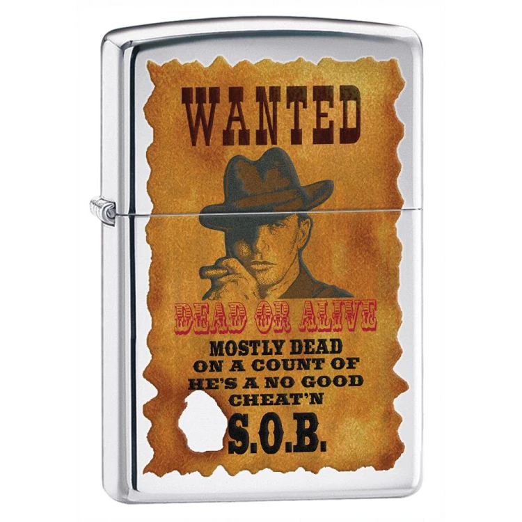 Zapalniczka Zippo Wanted, High Polish Chrome-230324