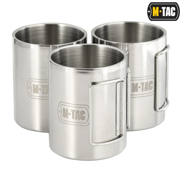 Kubek Termiczny 450 ml składany uchwyt stalowy-230401