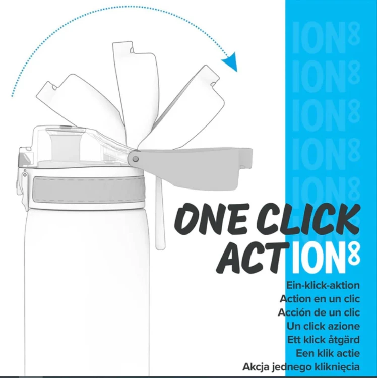 Butelka ION8 Ice Motivator 1,1 Litr Bidon BPA Free Sonic Blue-230822