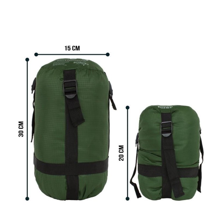 Śpiwór Vello 80 mumia z kapturem zielony Campus L-225150