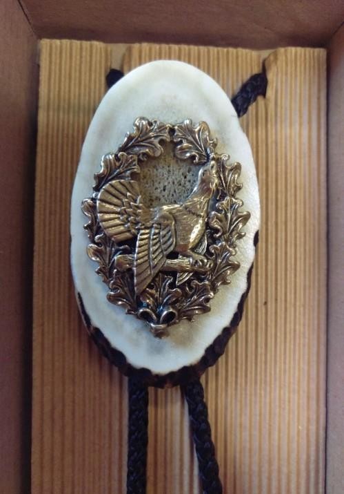Krawatnik / Bolo plaster Bażant z brązu Makama-216864